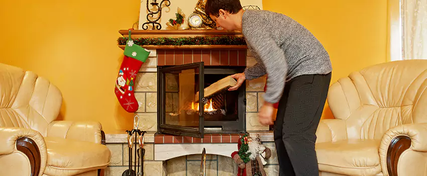 Rusted Metal Fireplace Restoration in Renton, Washington